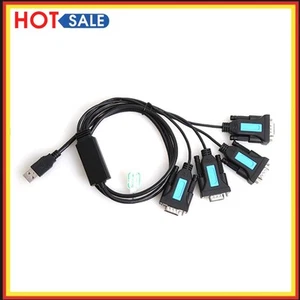 4-Port-USB-zu-RS232-DB9-Seriell-Adapter-Stecker-A-Konverterkabel mit PL2303-Chip - Afbeelding 1 van 11