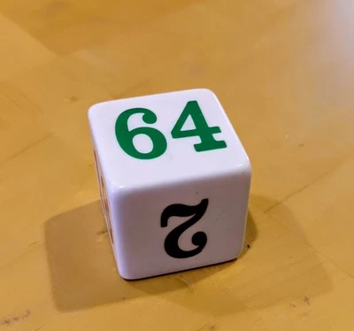 Crisloid Rare Multicolor Numbers Backgammon Doubling Cube 1.25 Inch Vintage  - Image 1 of 4