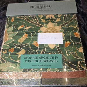 William Morris & Co Arcive IV PURLEUGH WEAVES Fabric 23 Piece Sample Book craft - Picture 1 of 17