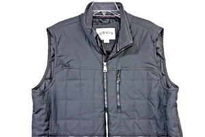 Orvis Gray Quilted Vest Nylon Puffer Soft Shell Size XL Hiking Outdoor Men's - Picture 1 of 12