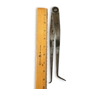 Rare Antique Steel Inside Caliper Measuring Tool 9 1/2" L - Picture 1 of 9