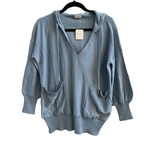 NEU Intimate Free People Kuschelsaison Pullover Pulli leicht babyblau - Bild 1 von 15