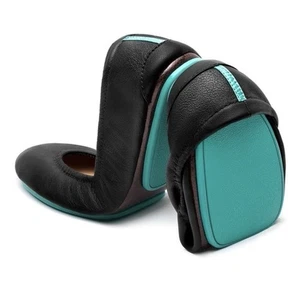 Tieks By Gavrieli Womens Matte Black Leather Slip On Ballet Flats Size US 7 - Picture 1 of 5