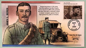 Bevil 2000 Maj Gen John L. Hines FDC #3/50 FDOI Sc3393 Descriptive Tab w/COA - Picture 1 of 5