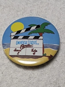 Universal Studios Florida Vintage Button Pin Original Tag - Picture 1 of 2