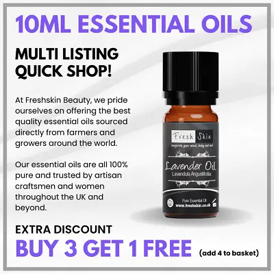 Essential Oil 10ml Natural 100% Pure High Quality Vegan Oils Aromatherapy • 2.89£