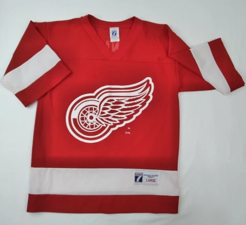 Vintage Logo 7 Brendan Shanahan Detroit Red Wings NHL Hockey Jersey Childs Large Cover