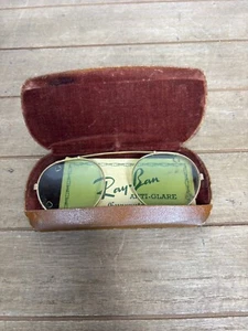 Vintage Bausch & Lomb Ray-Ban Clip On Anti-Glare Green Sonnenbrille 1/10 12k GF - Bild 1 von 13