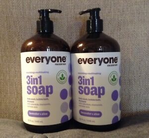 Lot of 2 | Everyone for Everybody 3in1 Soap Shampoo Body Wash, w/Lavender Aloe