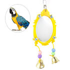 Fancy Funny Mirror Bells Bird Cage Hanging Ornament Bird Toy