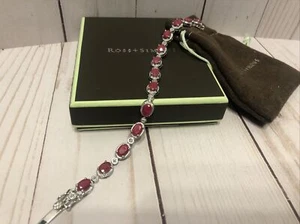 Ross Simons 9.10 ct. t.w. Ruby Bracelet in Sterling Silver - Picture 1 of 10
