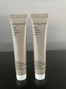 Living Proof No Frizz Intense Moisture Mask 30 ml 1 fl oz Travel Size NEW X2 - Picture 1 of 2