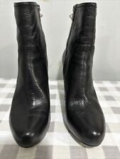 FRYE Marissa Zip Short Black Leather Bootie Boots High Heels 76933 Size 9 M