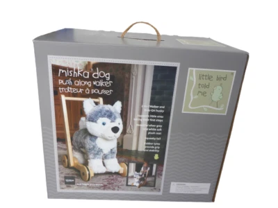 Little Bird Told Me Mishka Husky Dog Baby Walker Push Along Sit Ride On 12m+ Box - Image 1 of 4