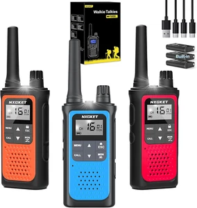 Walkie-Talkie Ricaricabili, PMR446 Senza Licenza Radioline Walkie Talkie Con Bat - Foto 1 di 12