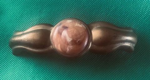 20’s Bakelite Antique Hardware Art Deco Drawer Pull Cabinet Handle 4 1/4”centers Cover
