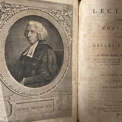 1801 Lectures on Rhetoric and Belles Letters as is - Image 1 of 4