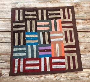 Patchwork Quilt Throw Blanket Farm Barn Country Cottage Core Handmade *READ - Picture 1 of 16