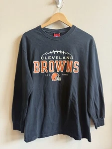 Vintage Cleveland Browns Men’s Long Sleeve Tshirt Size Large - Picture 1 of 8