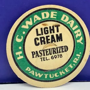 Dairy milk bottle cap farm vintage advertising Wade pawtucket Rhode Island RI us - Picture 1 of 2