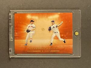 RANDY JOHNSON ROGER CLEMENS Red #d /10 Milestone Meetup 2022 Topps Dynamic Duals