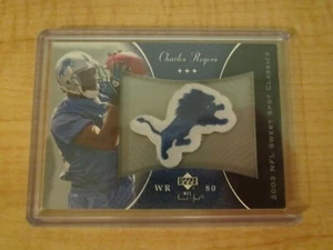 2003 Upper Deck Sweet Spot Classics Football Charles Rodgers Card # P-CR+Checkli - Picture 1 of 3