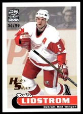 1999-00 Pacific Paramount HOLO SILVER /99 Nicklas Lidstrom Detroit Red Wings #83