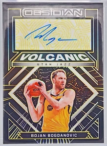 Bojan Bogdanovic SSP 2021-22 Obsidian Yellow Electric Etch Volcanic Auto # 1/10 - Picture 1 of 2