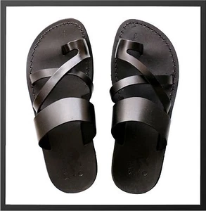 Sandalias chanclas hechas a mano de cuero de camello Jesús EE. UU. 5-16 EU 36-50 - Imagen 1 de 3