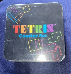 NEW/SEALED Tetris Coaster Set of 10 Coasters With Collectible Tin Art From Game - Picture 1 of 6