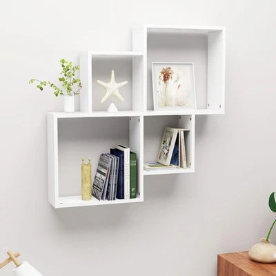 Estante de Cubo de Pared Estantería Colgante Libros Madera Contrachapada vidaXL - Imagen 1 de 4