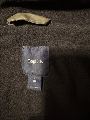 Gap Kids Puffer Jacket Boys Size Medium (8) Green Camo Down Fleece Snow Ski - Image 1 of 4