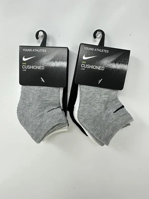 Nike Kids' 6-Pairs Young Athletes Low Socks  Sz: 5/6 (9301) New B1(A30T) - Image 1 of 4