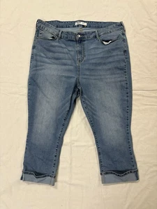 Levi Strauss Signature Gold Mid Rise Capri Blau Denim Jeans Damen Größe 20 40x21 - Bild 1 von 7