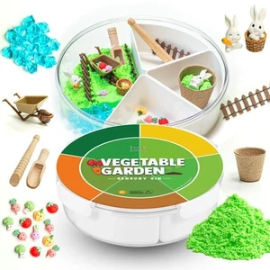 Sensory Bin with Lid: Filler & Tools Included - Preschool and Toddlers Sensor... - Picture 1 of 7