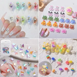 3D Bow Butterfly Nail Art Stickers Charms Decorations Cute Mixed Style Manicure - Picture 1 of 85