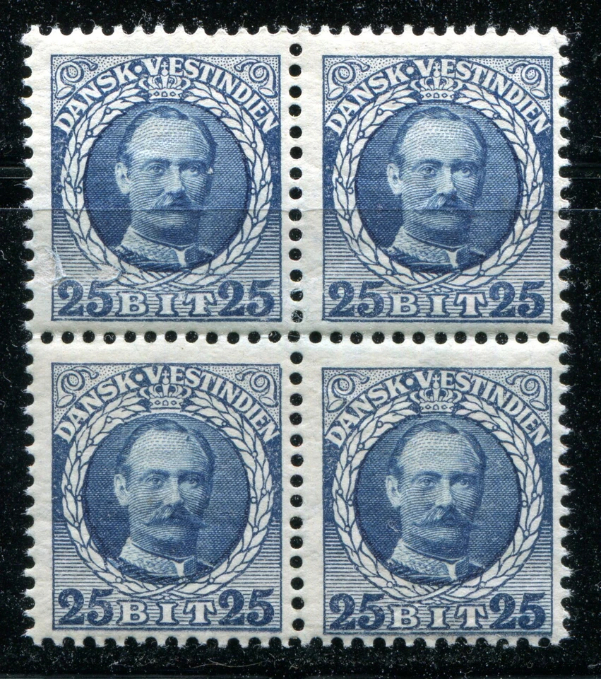 Danish West Indies DWI: Scott 47 F-VF NH 4-block / AFA 40 G-MG **  4-block - Image 1 of 1