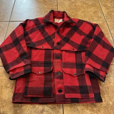 Vintage Filson double Mackinaw Buffalo Wool Cruiser Jacket Union Made - Image 1 of 4