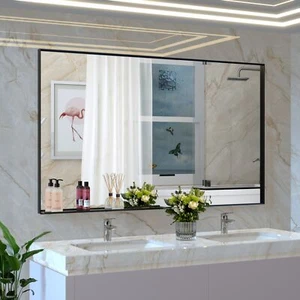 60*36" Oversized Modern Bathroom Vanity Mirror Large Wall Mirrors Aluminum Frame - Picture 1 of 10