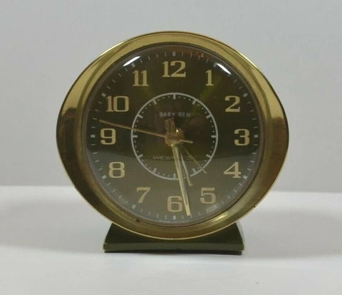 VTG WESTCLOX BABY BEN WIND UP METAL CASE ALARM CLOCK MODEL 58056 Cover