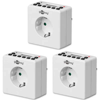 3x Digitale Zeitschaltuhr Steckdose Wochenzeitschaltuhr 7 Tage Kinderschutz  - Bild 1 von 4