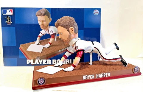 Serial #148/504 ~ Bryce Harper 2013 Sliding into Base Bobblehead VERY VERY HEAVY Cover