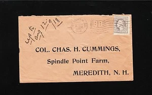 Concord Massachusetts 1918 Flag PrePrint Col Chas Cummings Cover 9s - Picture 1 of 2