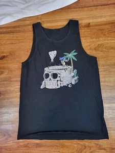 RVCA Hawaii Skull Black Mens Tank Top Size M? - Picture 1 of 3