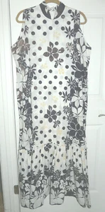 VESTIDO DE COSTURERA HECHO EN CASA HAWAIANO MUUMUU IDEAL PARA LUAU PLAYA CRUCERO AÑOS 80-90 - Imagen 1 de 7