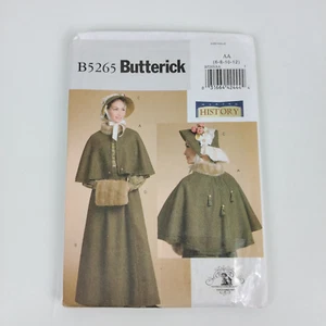 Butterick 5265 Victorian Cape Skirt Bonnet Hat Muff Historical Costume 6-12 - Picture 1 of 6