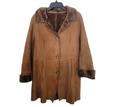 Abrigo para mujer Sawyer Of Napa 100 % piel de oveja talla 8 Foto 1 de 4