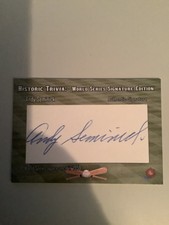 2022 Historical Trivia:World Series Signature Edition Andy Seminick Cut Auto 3/3