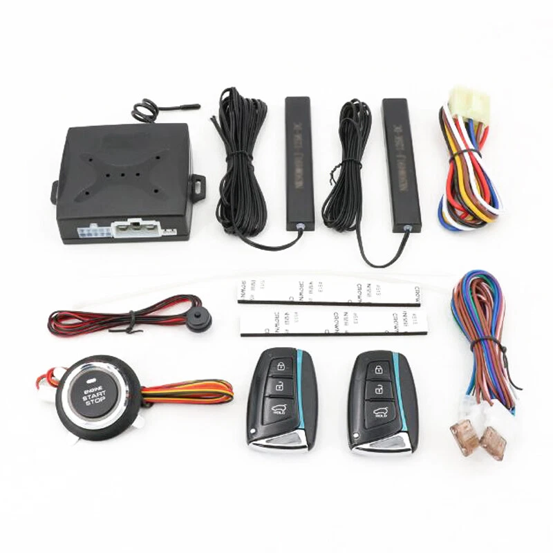 Car Keyless Entry Engine Start Alarm System Push Button Remote Starter Stop - Image 1 of 1