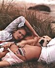 1990s Vintage BRUCE WEBER Beach Girls Women Golden Retriever Dog Photo Art 16X20
